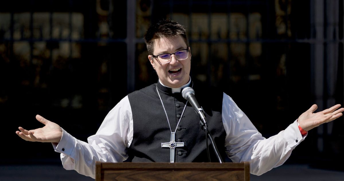 The Rev. Megan Rohrer is installed as the country's first openly transgender bishop of a major denomination in September 2021.