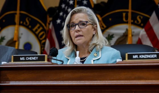 Rep. Liz Cheney, pictured during a hearing Monday of the House select committee investigating the Jan. 6, 2021, Capitol incursion.