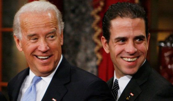 Then-Vice President-elect Joe Biden is pictured with his son, Hunter, in a January 2009 file photo.