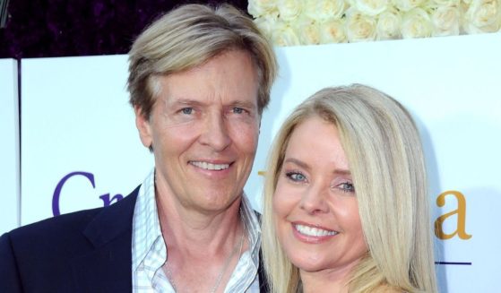 Jack Wagner and Kristina Wagner pose at the Summer TCA Tour in Beverly Hills, California, on July 29, 2015.