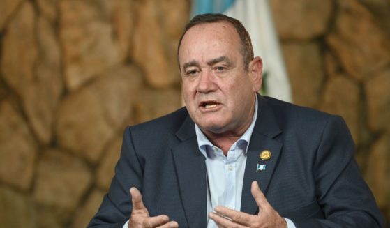 President-elect Alejandro Giammattei speaks during an interview with AFP in Guatemala City on Aug. 12, 2019.