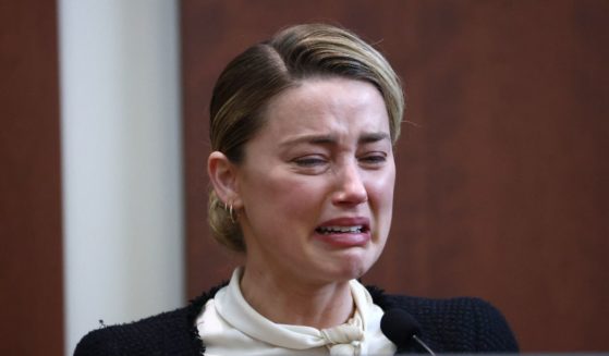 Actress Amber Heard testifies at the Fairfax County Circuit Courthouse in Fairfax, Virginia, on May 5.