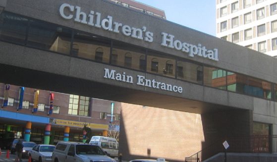 The main entrance of Boston Children's Hospital.