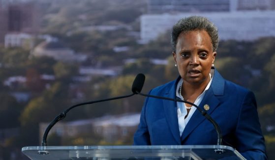 Chicago mayor Lori Lightfoot speaks during the groundbreaking ceremony for the Obama Presidential Center at Jackson Park on Sept. 28, 2021, in Chicago.