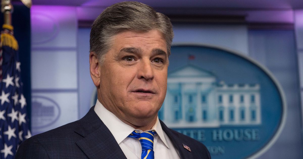 Fox News host Sean Hannity is seen in the White House briefing room in Washington, D.C, on Jan. 24, 2017.
