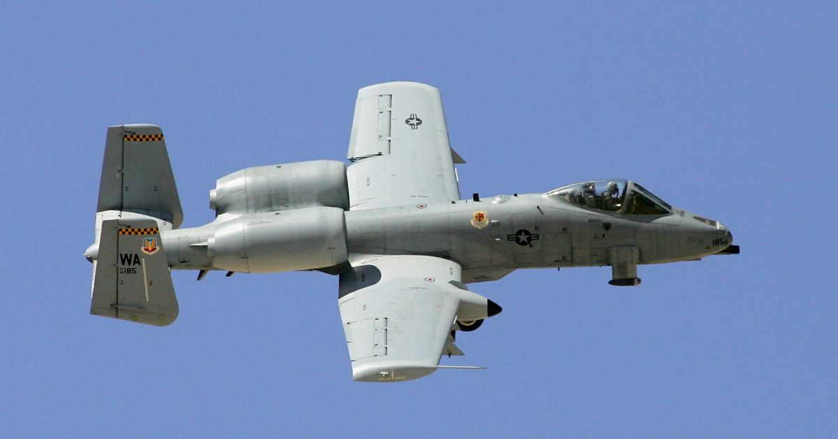 An A-10 Thunderbolt flies by during a U.S. Air Force firepower demonstration at the Nevada Test and Training Range September 14, 2007 near Indian Springs, Nevada.