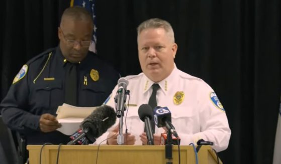 Akron Police Chief Steve Mylett talks to reporters during a news conference Sunday in Ohio.