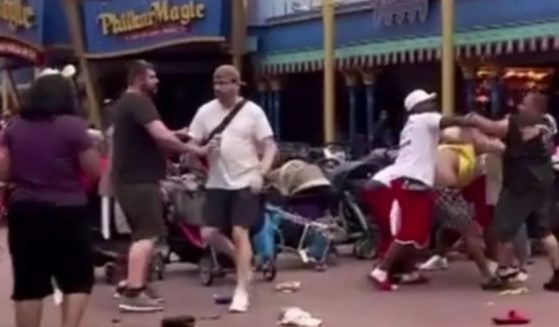 A brawl broke out between two groups of guests at Disney World.