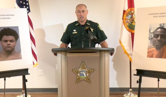 Escambia County, Florida, Sheriff Chip Simmons discusses a July 7 home invasion incident on Friday.