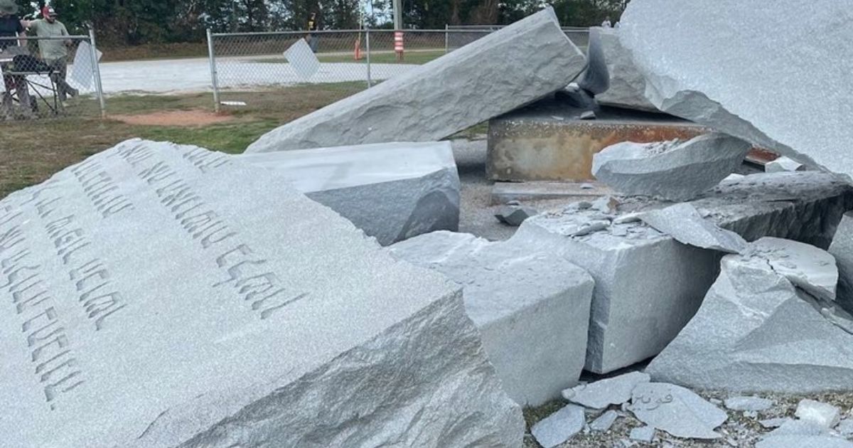 The Georgia Guidestones were demolished after an explosion damaged them.