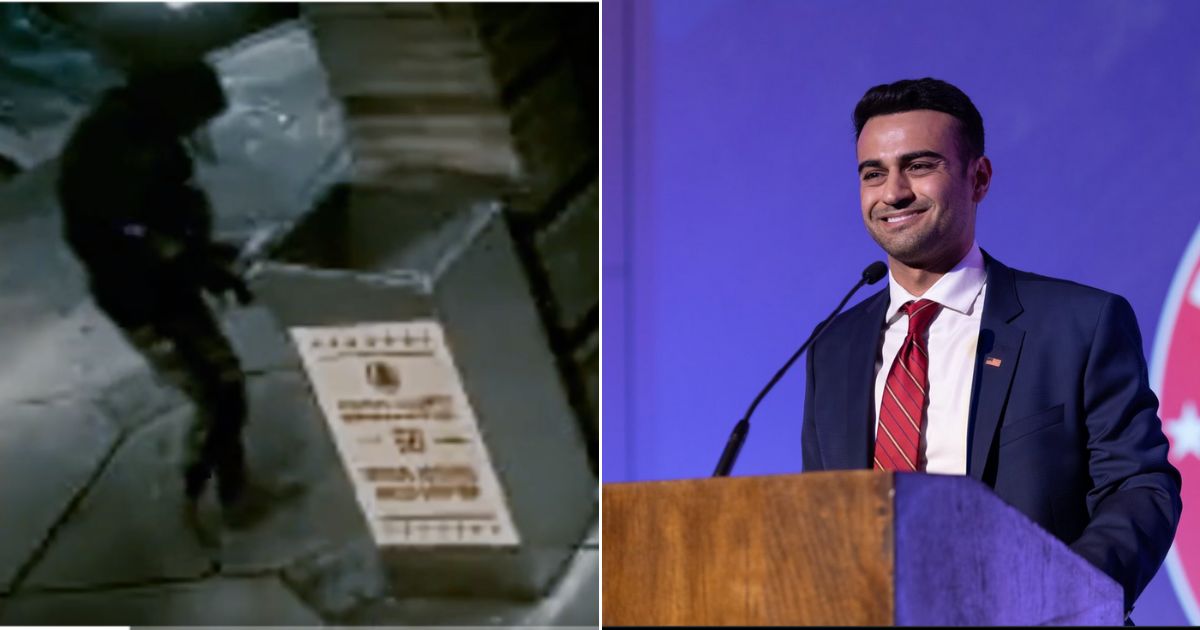 Arizona Attorney General Candidate Abe Hamadeh, right, has called for mules, such as the ones shown in the documentary "2000 Mules," left, to be prosecuted.