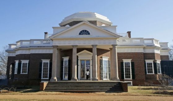 Thomas Jefferson's Monticello home is seen in Charlottesville, Virginia.