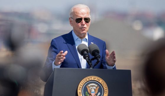President Joe Biden delivers remarks on climate change on Wednesday in Somerset, Massachusetts.