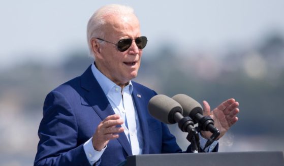 President Joe Biden speaks about climate change at the Brayton Point Power Station in Somerset, Massachusetts, on Wednesday.