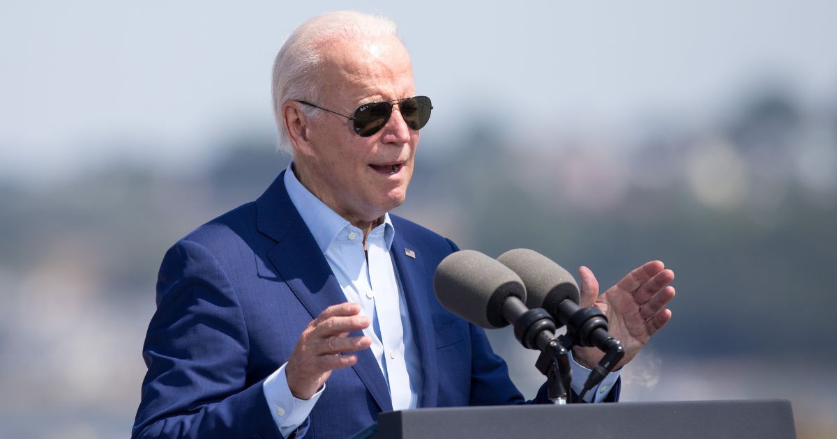 President Joe Biden speaks about climate change at the Brayton Point Power Station in Somerset, Massachusetts, on Wednesday.