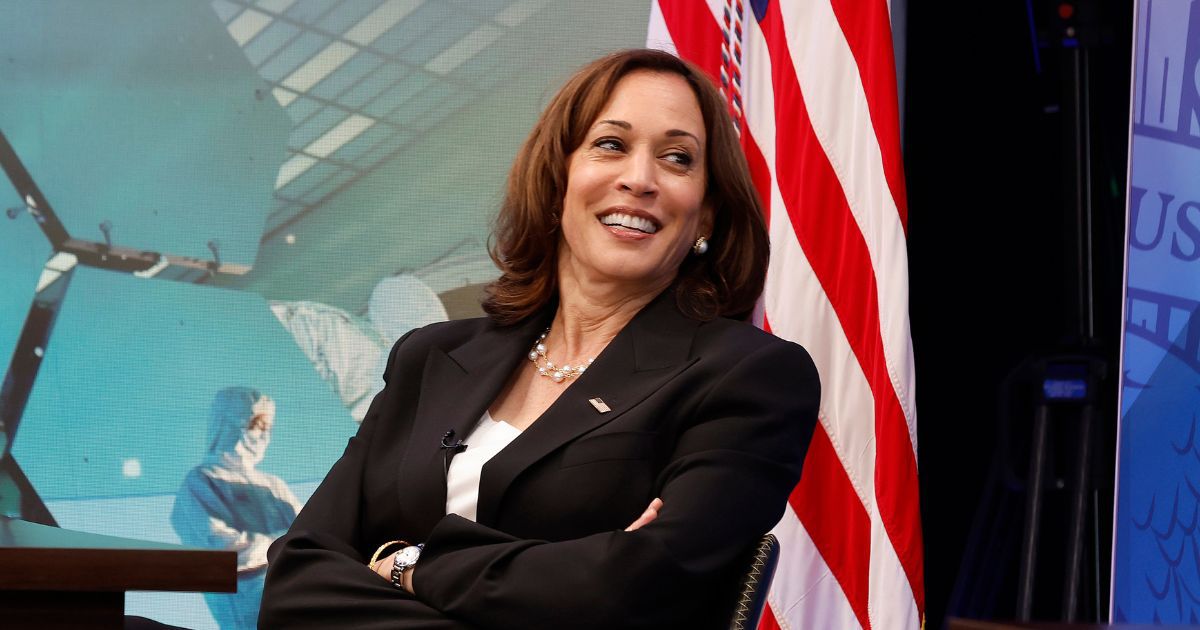 Vice President Kamala Harris attends a briefing on Monday in Washington, D.C.