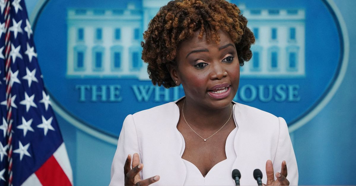 White House press secretary Karine Jean-Pierre speaks during the daily briefing in the White House in Washington, D.C., on Friday.