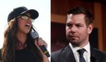 After Democratic Rep. Eric Swalwell, right, took aim at Republicans on Twitter following the Fourth of July shooting in Highland Park, Illinois, on Monday, Republican Rep. Lauren Boebert, left, fired back at the Democrat.