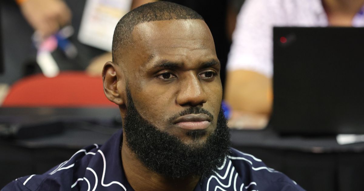 LeBron James of the Los Angeles Lakers attends an NBA Summer League game between the Lakers and the Phoenix Suns at the Thomas & Mack Center in Las Vegas on Friday.
