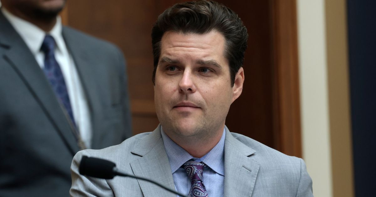 Republican Rep. Matt Gaetz of Florida speaks during a House Judiciary Committee hearing in the Rayburn House Office Building in Washington on June 2.