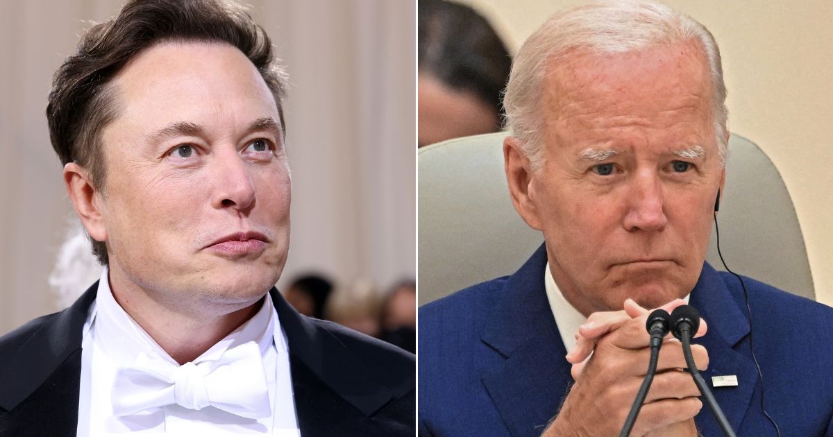 After President Joe Biden, right, and his administration praised General Motors and their electric vehicles over Elon Musk, left, and Tesla, GM decided to move the manufacturing of their EVs to Mexico.