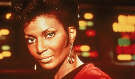 The above image is of actress Nichelle Nichols as Lt. Nyota Uhura for the television show, "Star Trek."