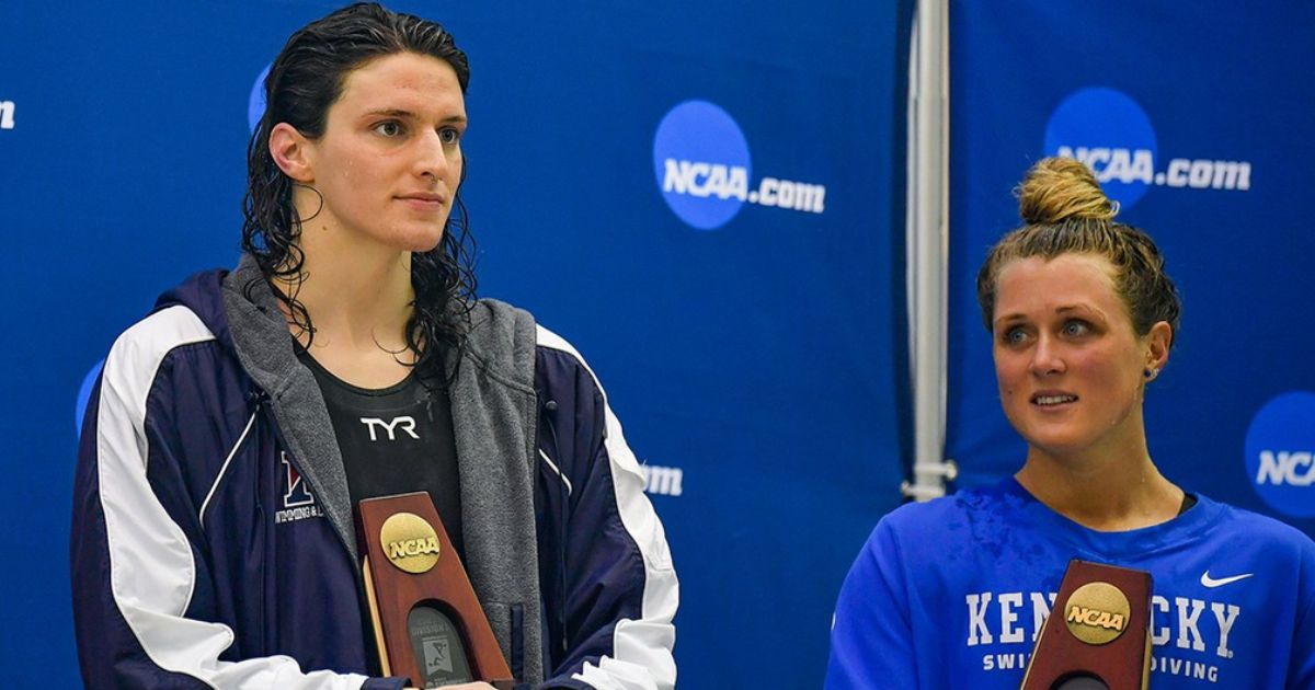 University of Kentucky swimmer Riley Gaines, right, has taken to Twitter to vent her frustration over competing against University of Pennsylvania swimmer Lia Thomas, left, for the NCAA Woman of the Year Award despite Thomas being a biological male.