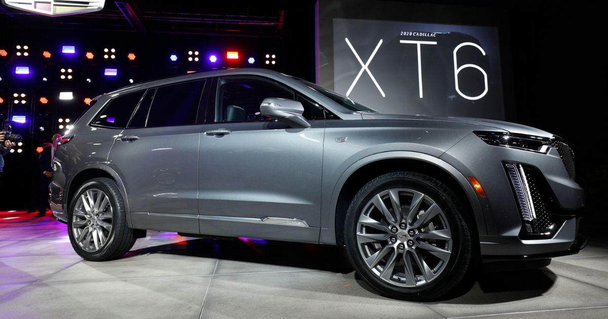 The General Motors Cadillac XT6 three-row crossover SUV is revealed on Jan. 13, 2019, in Detroit.