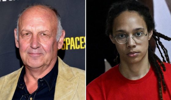 After numerous celebrities and politicians have spoken out asking for America to intercede in WNBA star Brittney Griner's, right, incarceration in Russia, Nick Searcy, left, spoke out, stating America should first focus on numerous Americans who have been jailed over the Jan. 6, 2021, Capitol incursion.