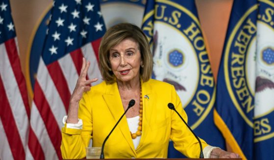 Speaker of the House Nancy Pelosi, pictured at her weekly news conference Thursday at the Capitol.