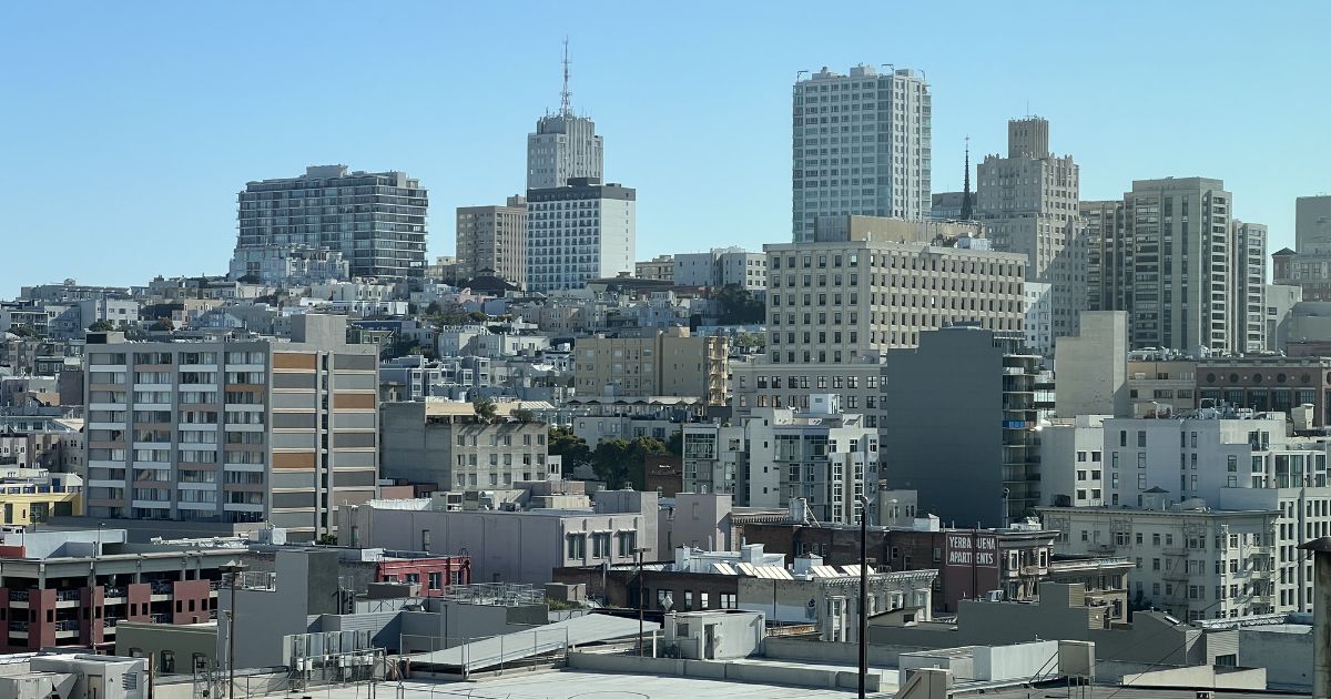 A portion of the San Francisco skyline is shown on May 4. In the city’s Russian Hill neighborhood, one couple is experiencing a frustrating parking issue.