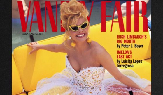A 1992 cover of Vanity Fair magazine featuring Ivana Trump was on display at her funeral, with one omission.
