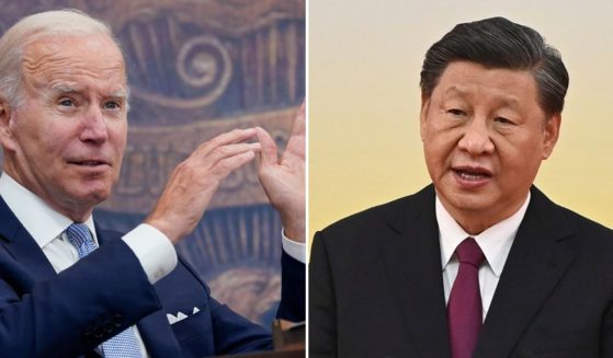 a picture of Joe Biden beside a picture of China's President Xi Jinping