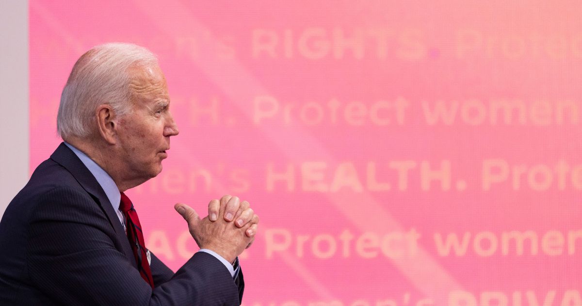 President Joe Biden speaks with governors on protecting access to reproductive Health Care at the White House on Friday in Washington, D.C.