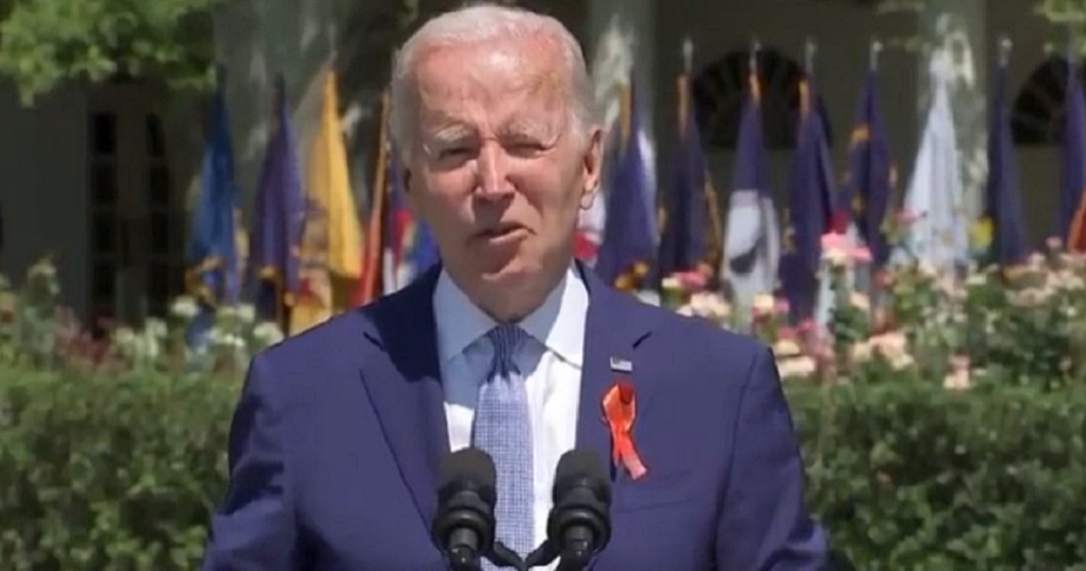 President Joe Biden makes a statement Monday on signing the Safer Communities Act.