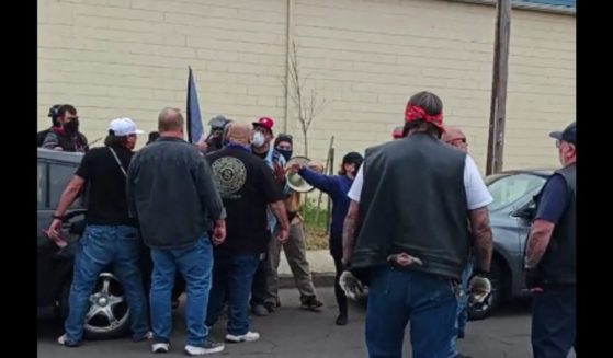 Antifa members gathered to shut down a bar in Salem, Oregon, but were stopped by a group of bikers.