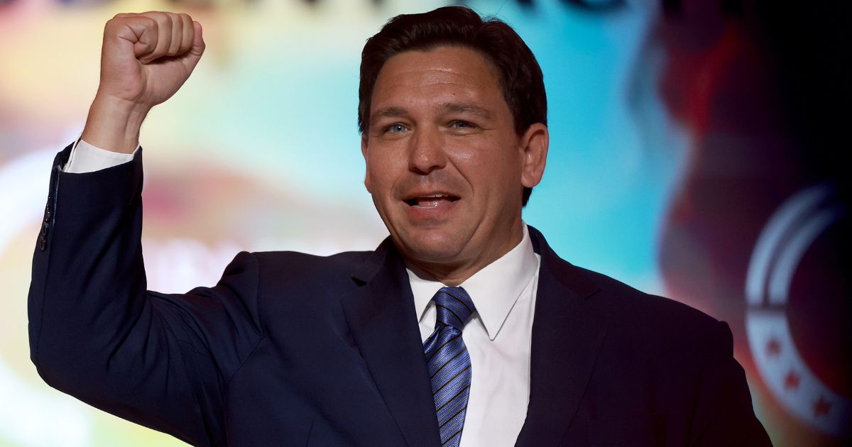 Florida Gov. Ron DeSantis speaks during the Turning Point USA Student Action Summit held at the Tampa Convention Center on July 22 in Tampa, Florida.