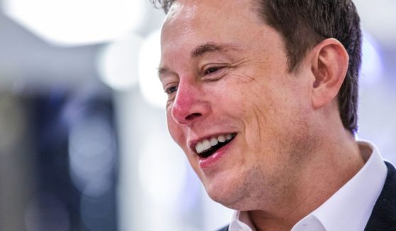 Elon Musk addresses the media during a news conference at the SpaceX headquarters in Hawthorne, California, on October 10, 2019.
