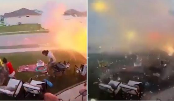 A video of a firework explosion went viral.
