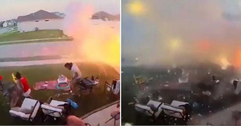 A video of a firework explosion went viral.