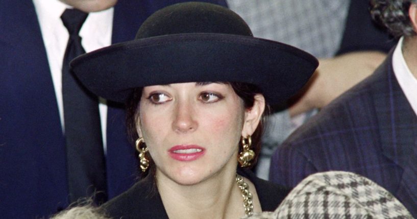 Ghislaine Maxwell attends her father's funeral on the Mount of Olives in Israel on November 10, 1991.