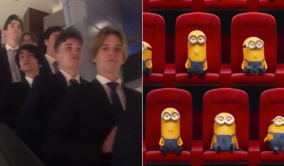 TikTok-trending, suit-wearing teenagers show up to the "Minions: The Rise of Gru" movie premiere.