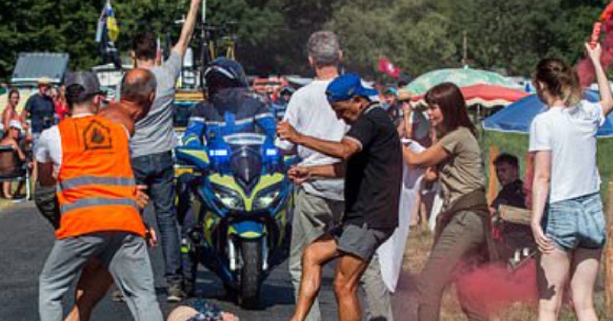 Climate change activists attempted to block the Tour de France on Saturday.