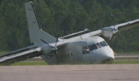 A twin-engine plane that crashed Friday at Raleigh-Durham International Airport in North Carolina.