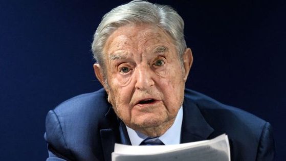 George Soros speaks at the World Economic Forum annual meeting on May 24 in Davos, Switzerland.