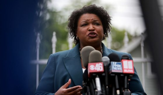 Georgia Democratic gubernatorial candidate Stacey Abrams speaks during a news conference at the Israel Baptist Church in Atlanta on May 24.