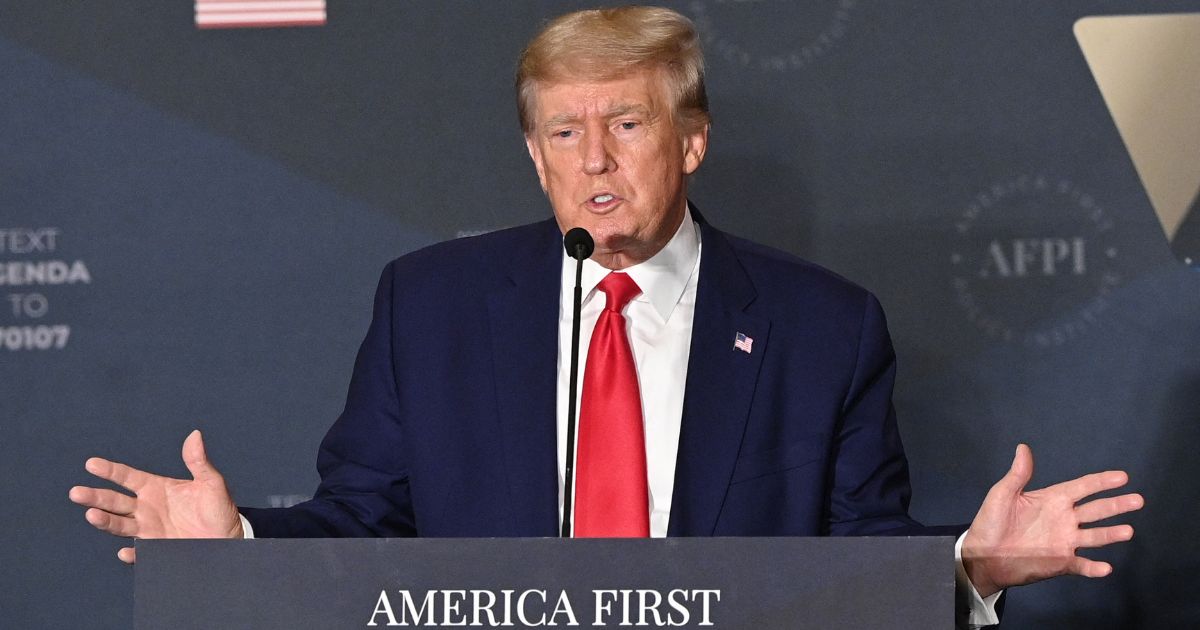 Former President Donald Trump speaks at the America First Policy Institute Agenda Summit in Washington, D.C, on Tuesday.