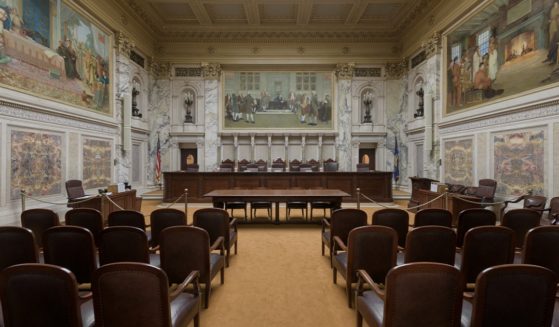 The chamber where the Wisconsin Supreme Court hears arguments.