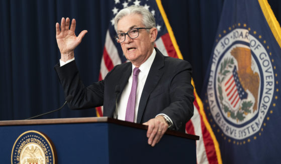 Federal Reserve Chairman Jerome Powell speaks during a news conference at the Federal Reserve Board building in Washington July 27.