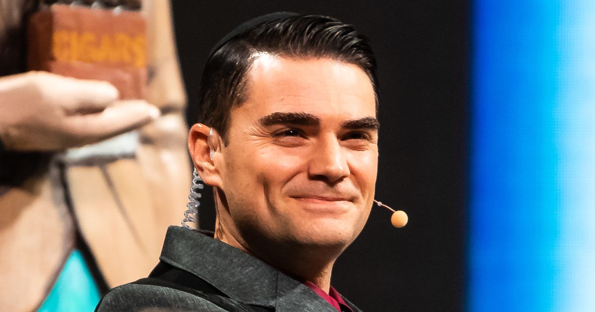 Ben Shapiro speaks at "Daily Wire Presents Backstage Live" at Ryman Auditorium in Nashville, Tennessee, on Oct. 12, 2021.